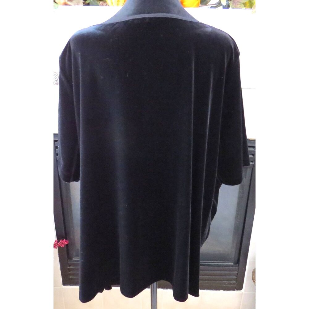 Vintage T & Company Beaded Black Velvet Pullover Top size** read** 2X EUC - Picture 5 of 8